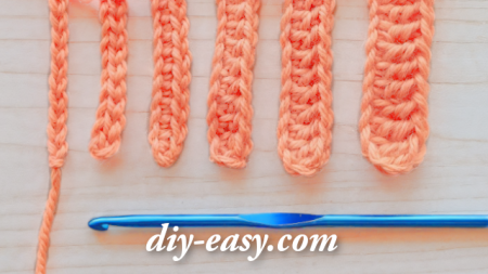 A variety of basic crochet stitches for beginners.