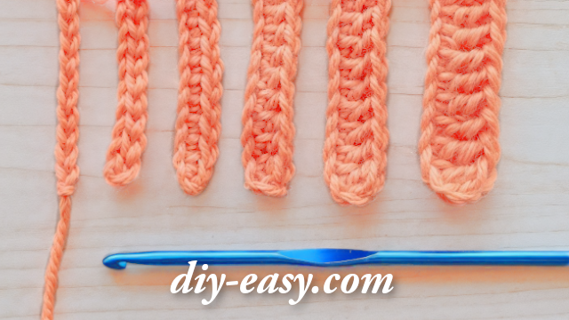 A variety of basic crochet stitches for beginners.