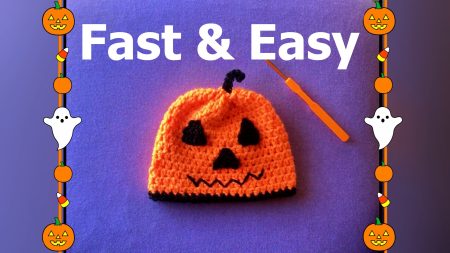 Super Simple Crochet Pumpkin Hat for Absolute Beginners – No Counting Stitches!