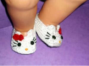 Hello Kitty Baby Booties Crochet Pattern | 4 Sizes 0-12 Months | Bow & Ears