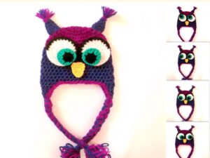 Cross-Eyed Owl Hat Crochet Pattern | 8 Sizes Baby to Adult | Beginner