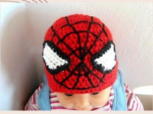Spiderman Hat Crochet Pattern | 7 Sizes Newborn to Adult | Earflap & Web Design