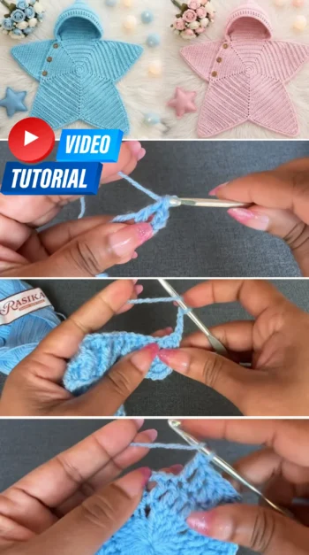 Crochet Star Baby Sleeping Bag – Step by Step Video Tutorial11