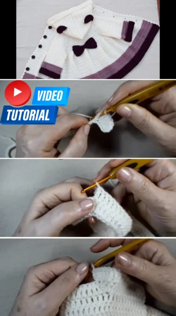 Crochet Girl's Coat: A Cozy Little Heirloom 2 Cute Crochet Girls Coat Step by Step Video Tutorial11