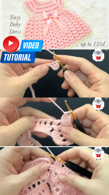 Easy Crochet Baby Dress Video Tutorial