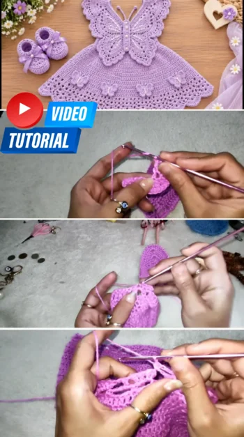 Crochet Butterfly Baby Dress: A Whimsical Summer Keepsake 2 How to Crochet a Butterfly Baby Dress Video Tutorial11
