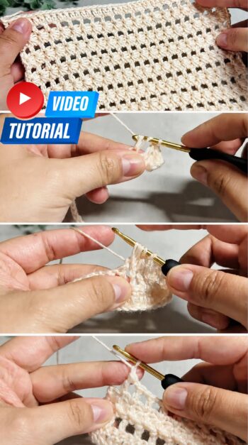 Step by Step Crochet Lacy Cluster Stitch Tutorial