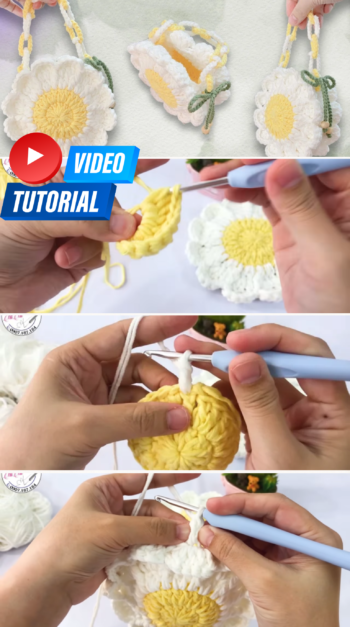 Watch the Crochet Daisy Bag Bloom Step by Step